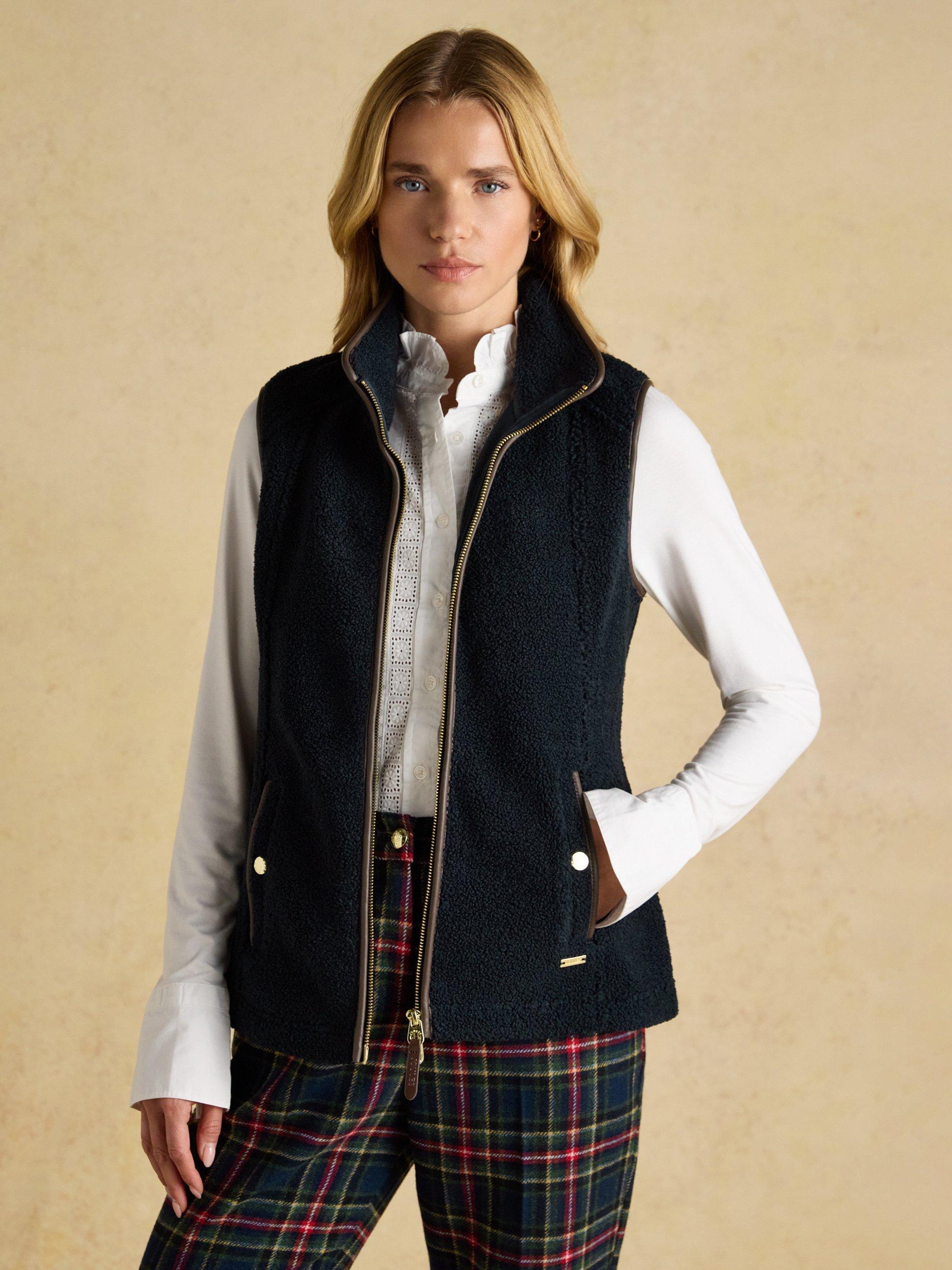 Product image 7 of 9, which shows Joules Heritage Fleece Gilet, Navy, 6