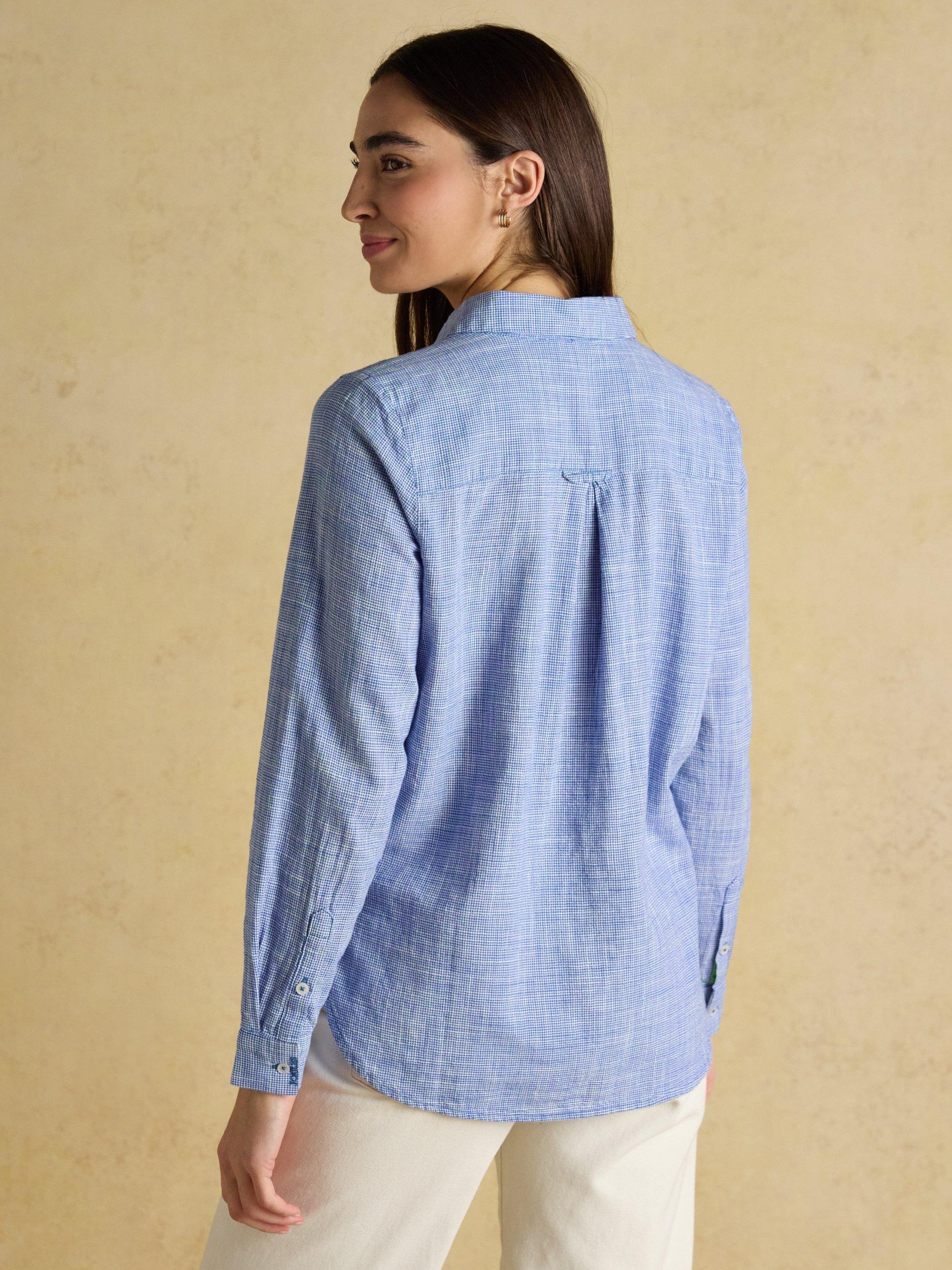 Product image 2 of 8, which shows Joules Ida Relaxed Fit Shirt, Blue, 6