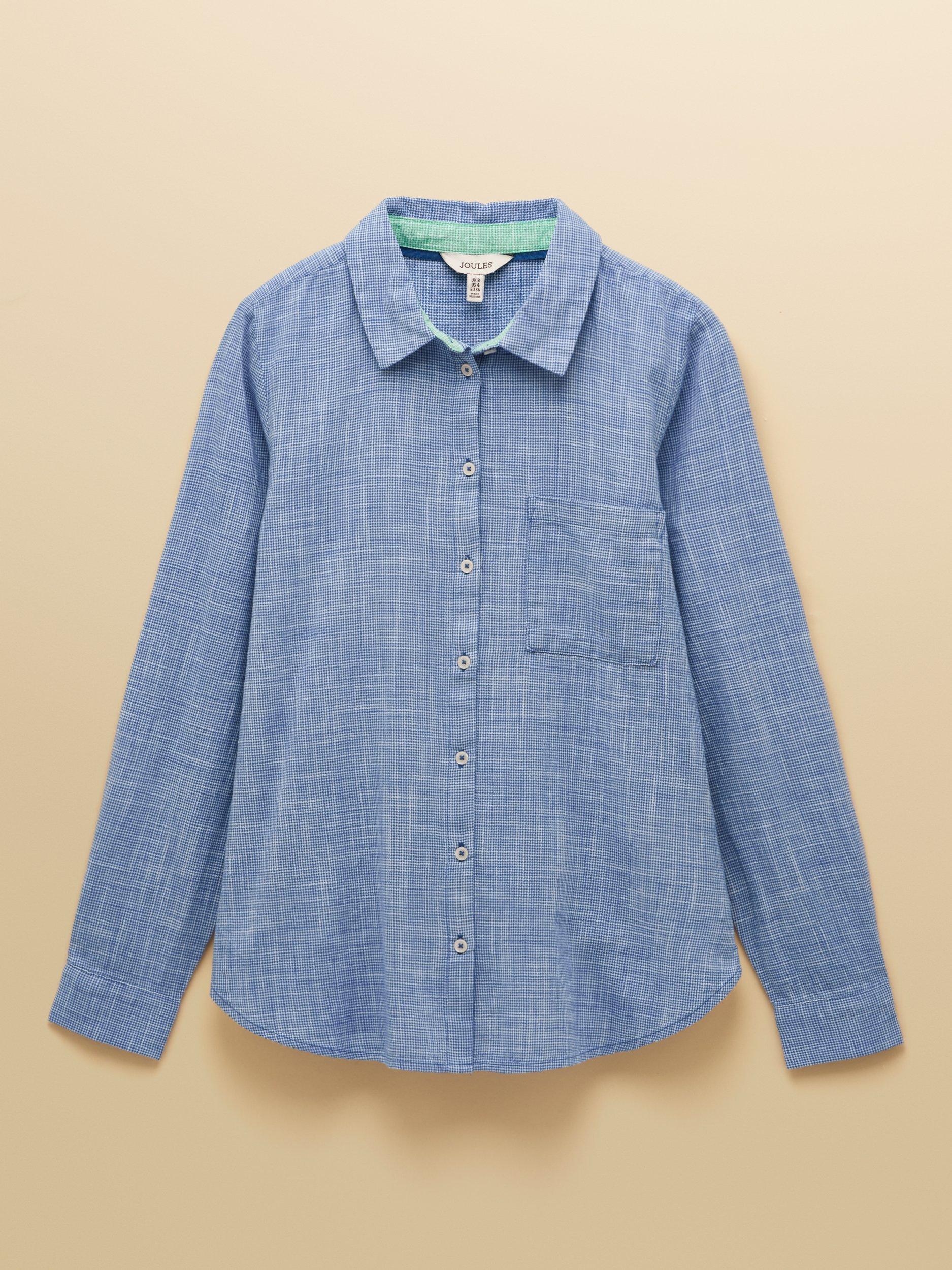 Product image 8 of 8, which shows Joules Ida Relaxed Fit Shirt, Blue, 6