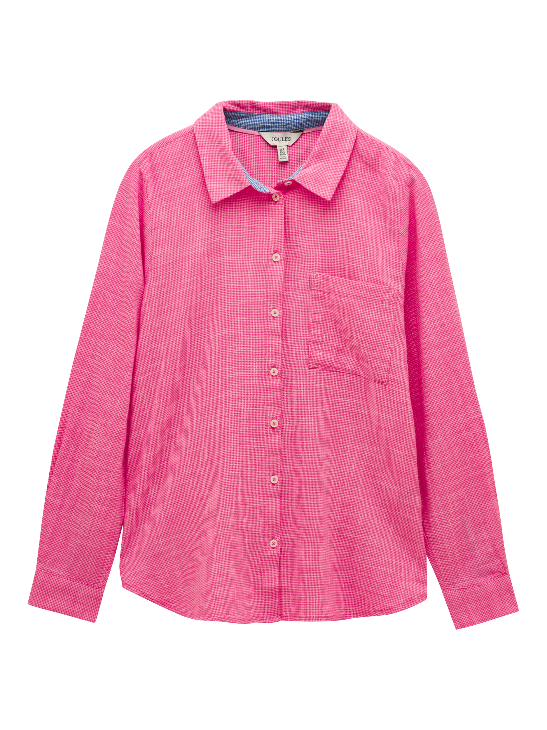 Product image 8 of 8, which shows Joules Ida Relaxed Fit Shirt, Pink, 6