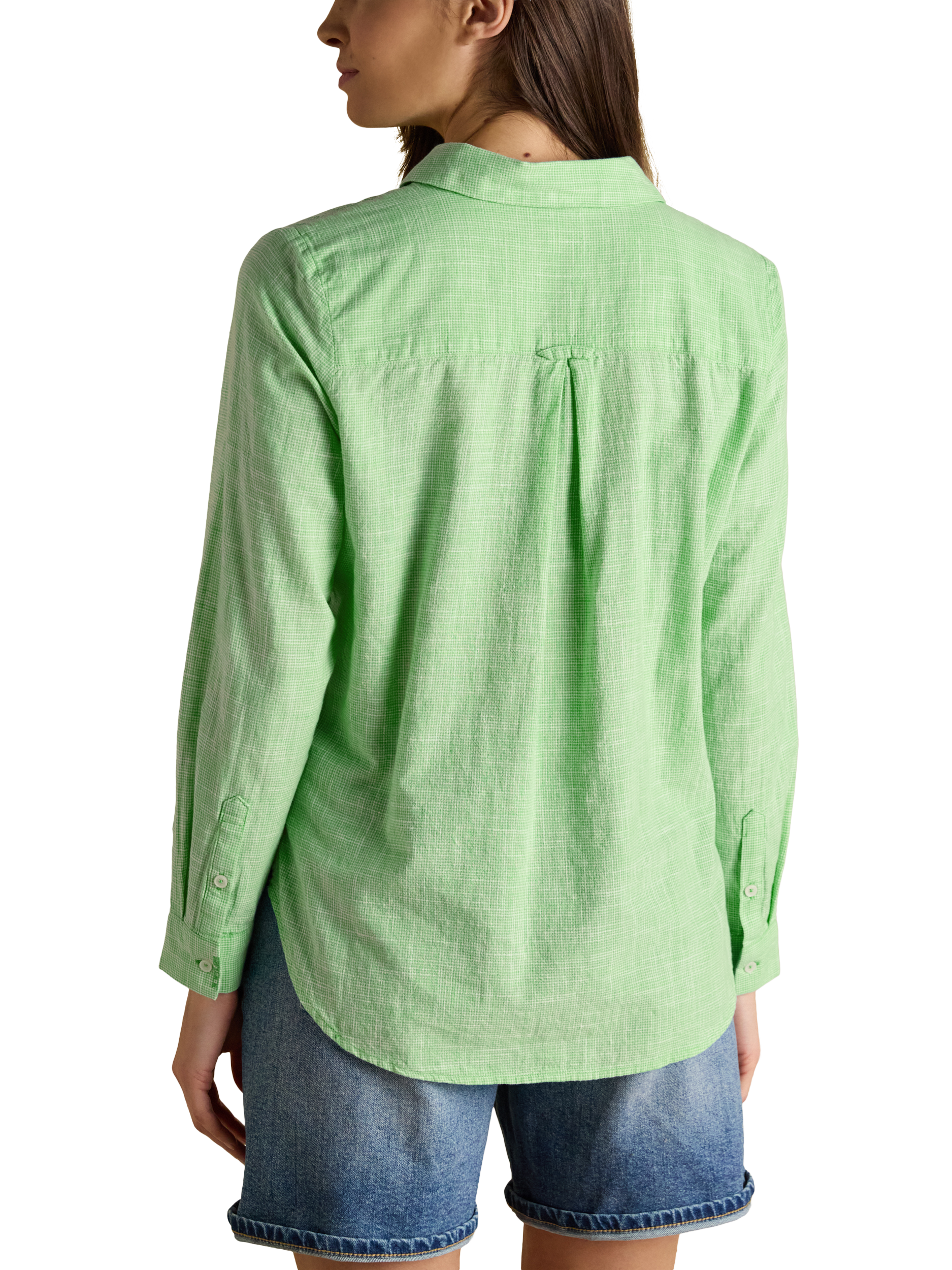Product image 2 of 8, which shows Joules Ida Relaxed Fit Shirt, Green, 6