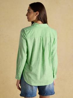 Joules Ida Relaxed Fit Shirt, Green - view 2, Green