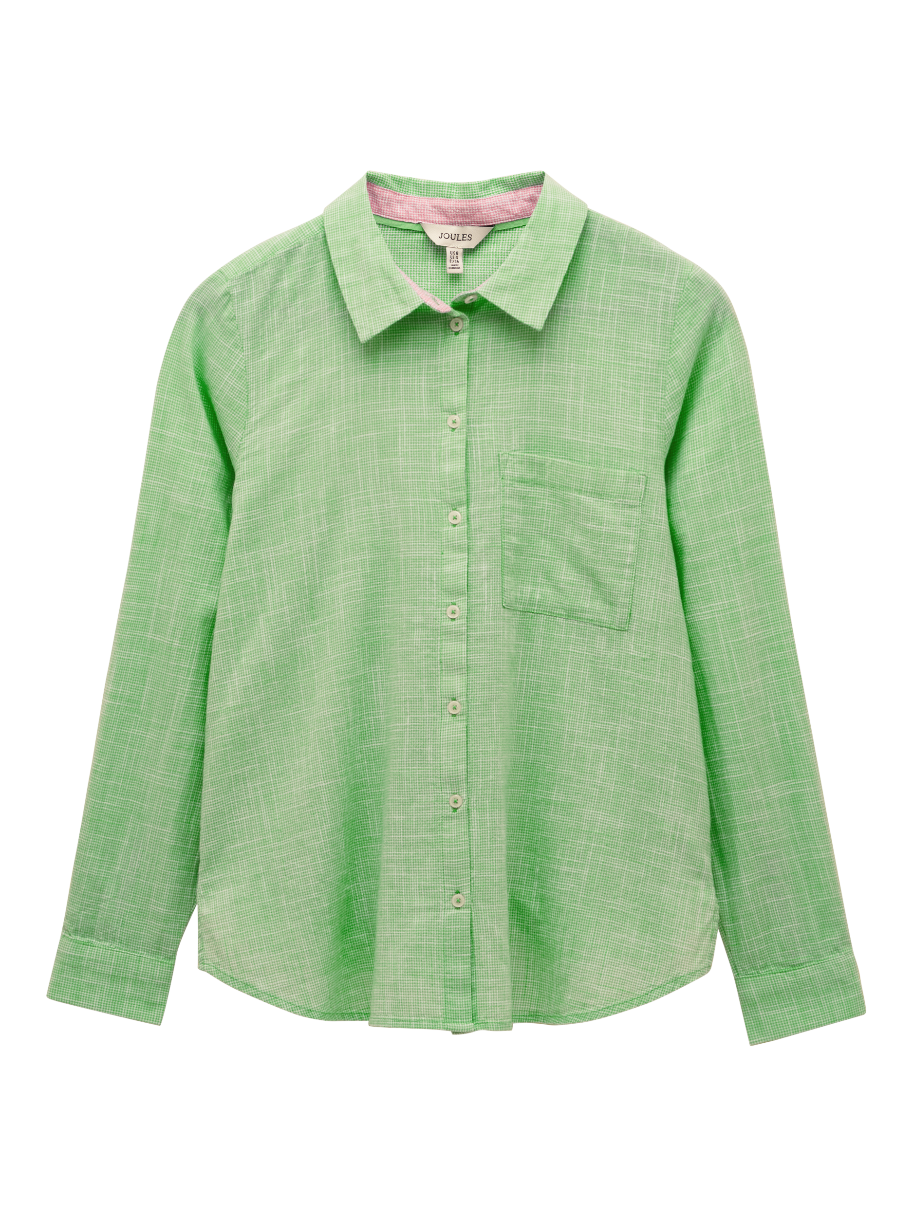 Product image 8 of 8, which shows Joules Ida Relaxed Fit Shirt, Green, 6