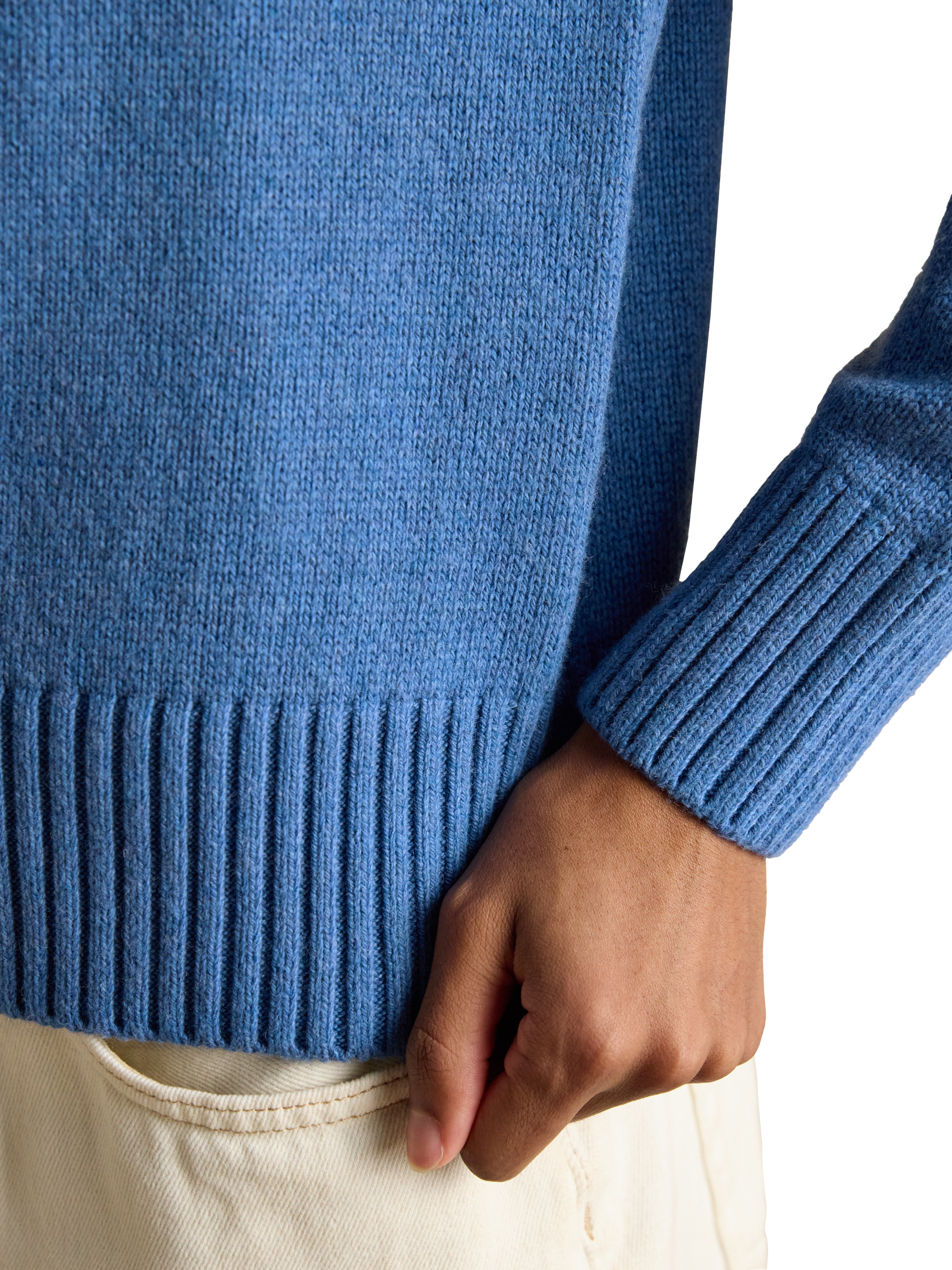 Product image 3 of 7, which shows Joules Jonty Intarsia Knitted Jumper, Blue, XS