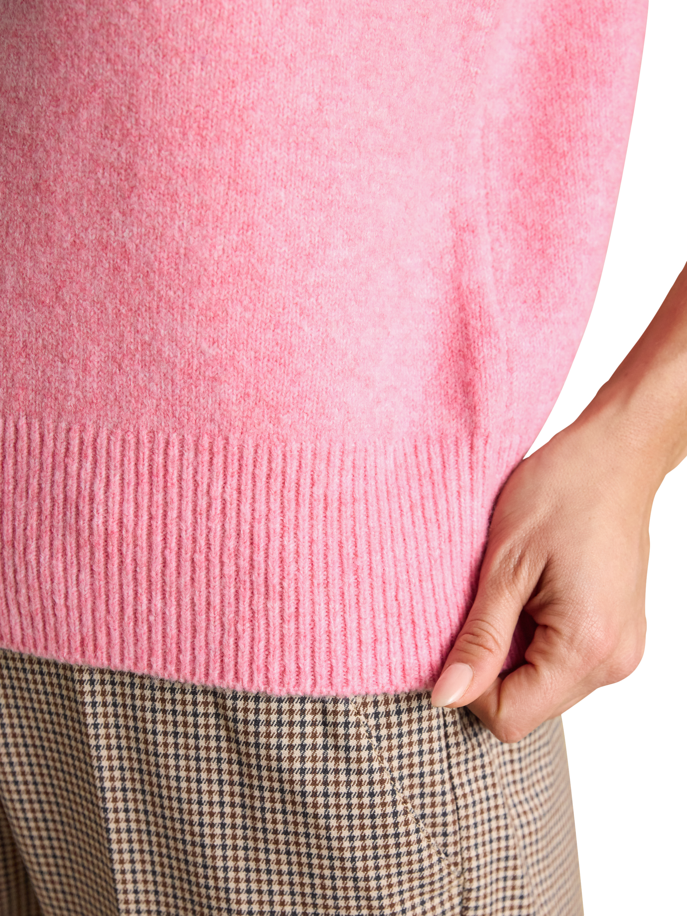 Product image 3 of 6, which shows Joules Holly Knitted Tank Top, Pink, XS