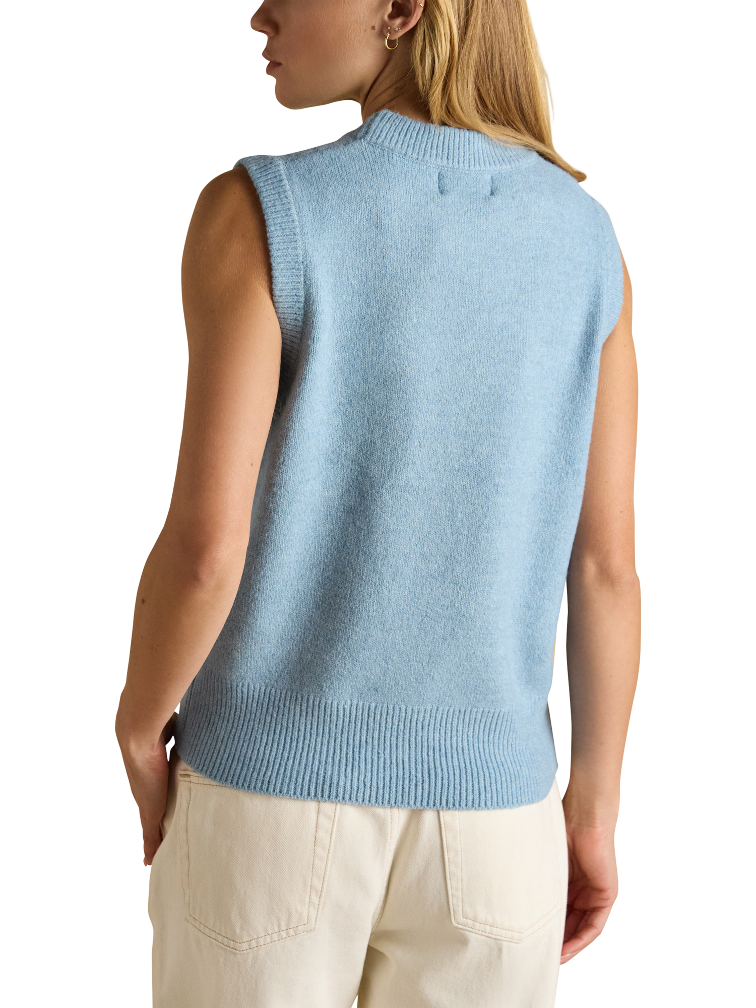 Product image 2 of 6, which shows Joules Holly Knitted Tank Top, Blue, XS