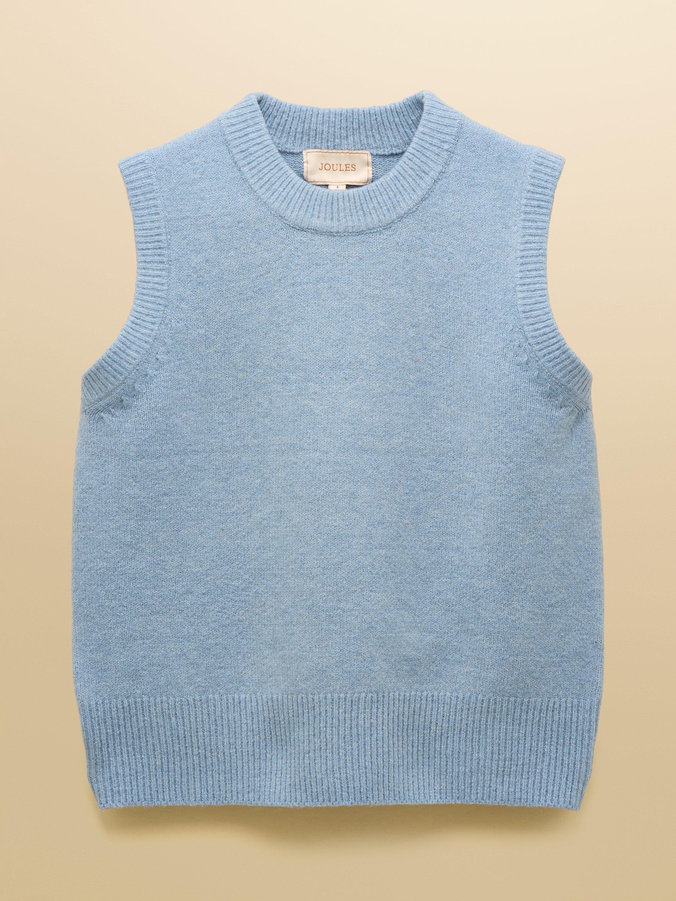 Product image 6 of 6, which shows Joules Holly Knitted Tank Top, Blue, XS
