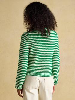Joules Textured Stripe Jumper - view 2, Green