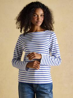 Joules Harbour Breton Stripe Top, Cream/Blue