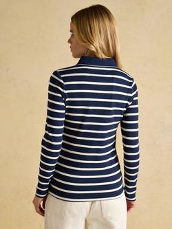 Joules Fairfield Stripe Polo Shirt, Navy - view 2, Navy