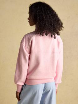 Joules Racquet Quarter Zip Sweatshirt, Pink - view 2, Pink