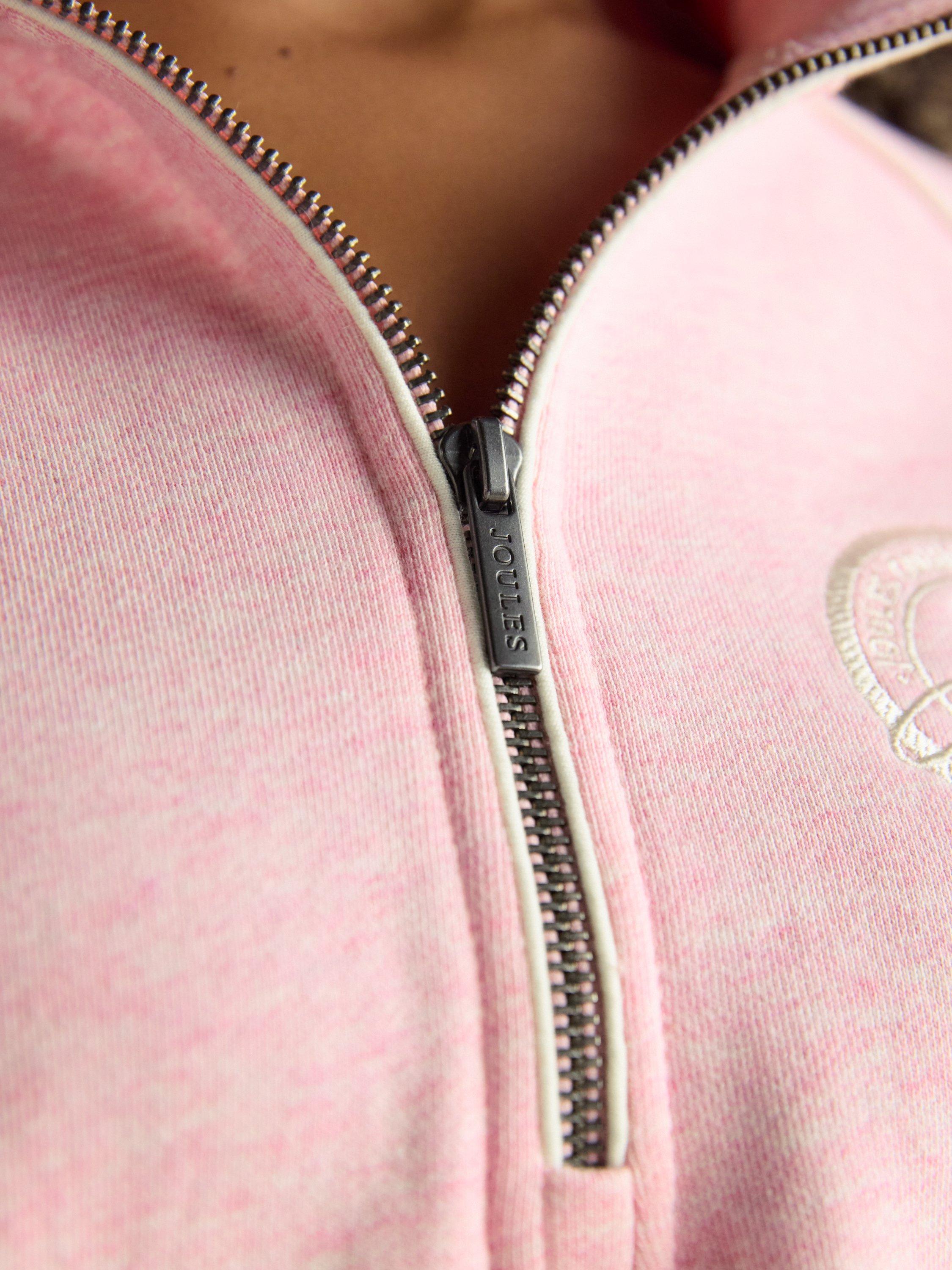 Product image 7 of 10, which shows Joules Racquet Quarter Zip Sweatshirt, Pink, 6