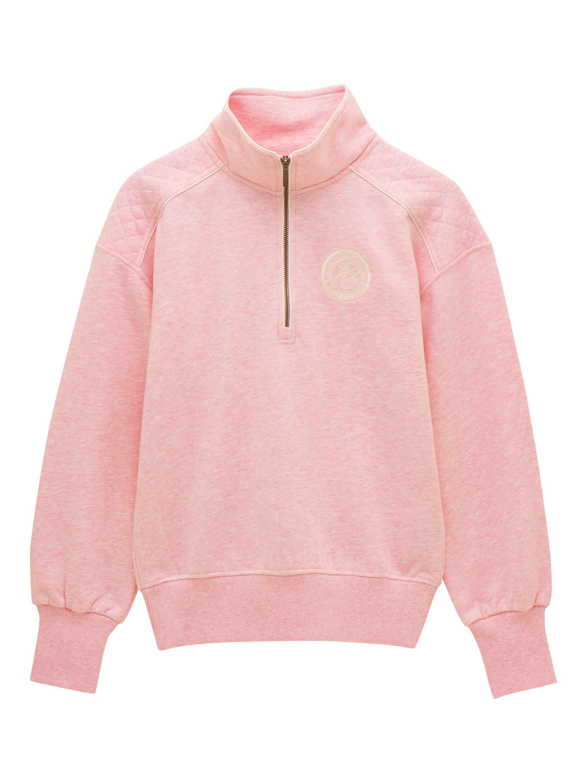 Product image 10 of 10, which shows Joules Racquet Quarter Zip Sweatshirt, Pink, 6