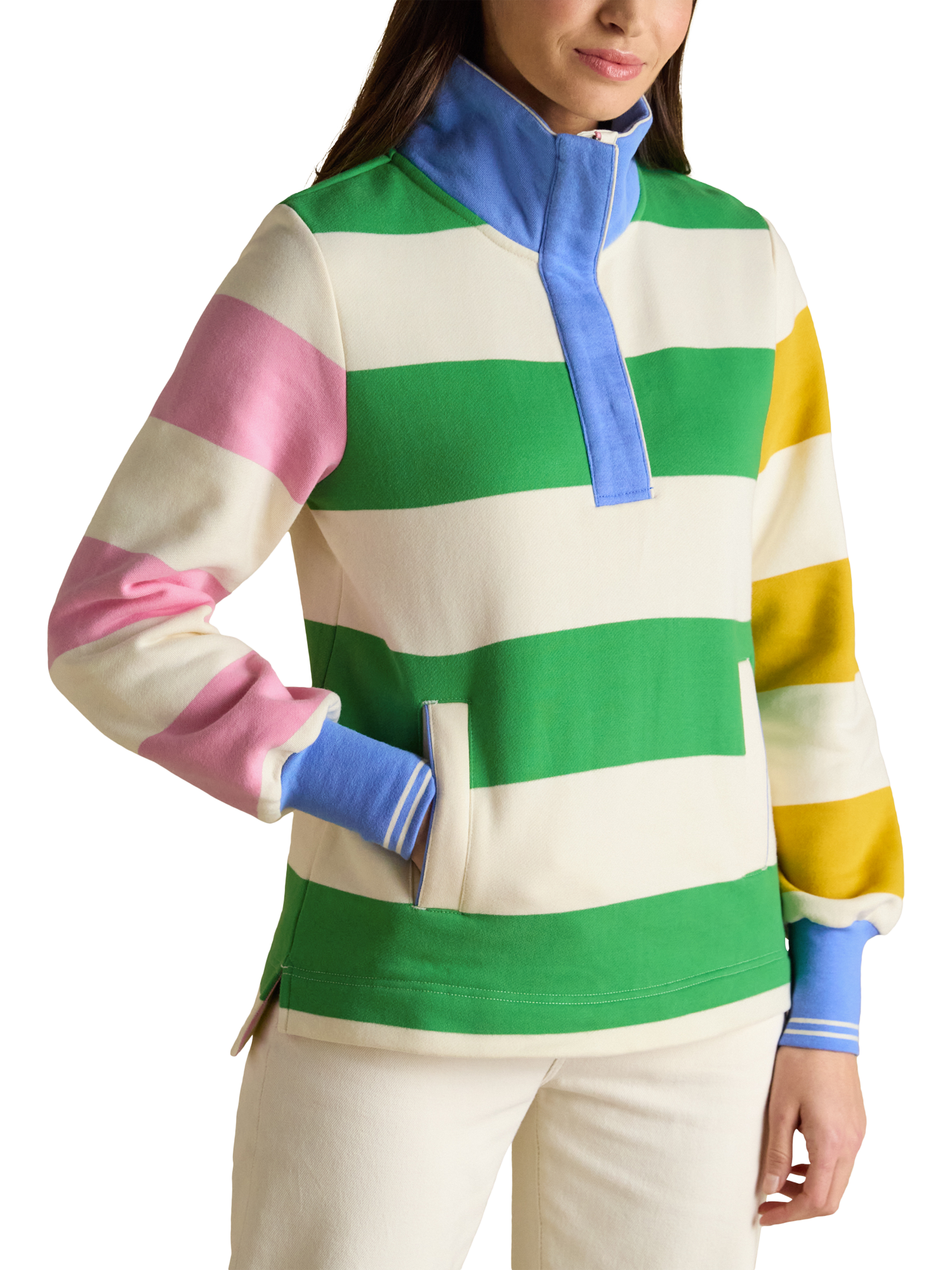 Product image 1 of 7, which shows Joules Burnham Hotchpotch Sweatshirt, Multi, 6