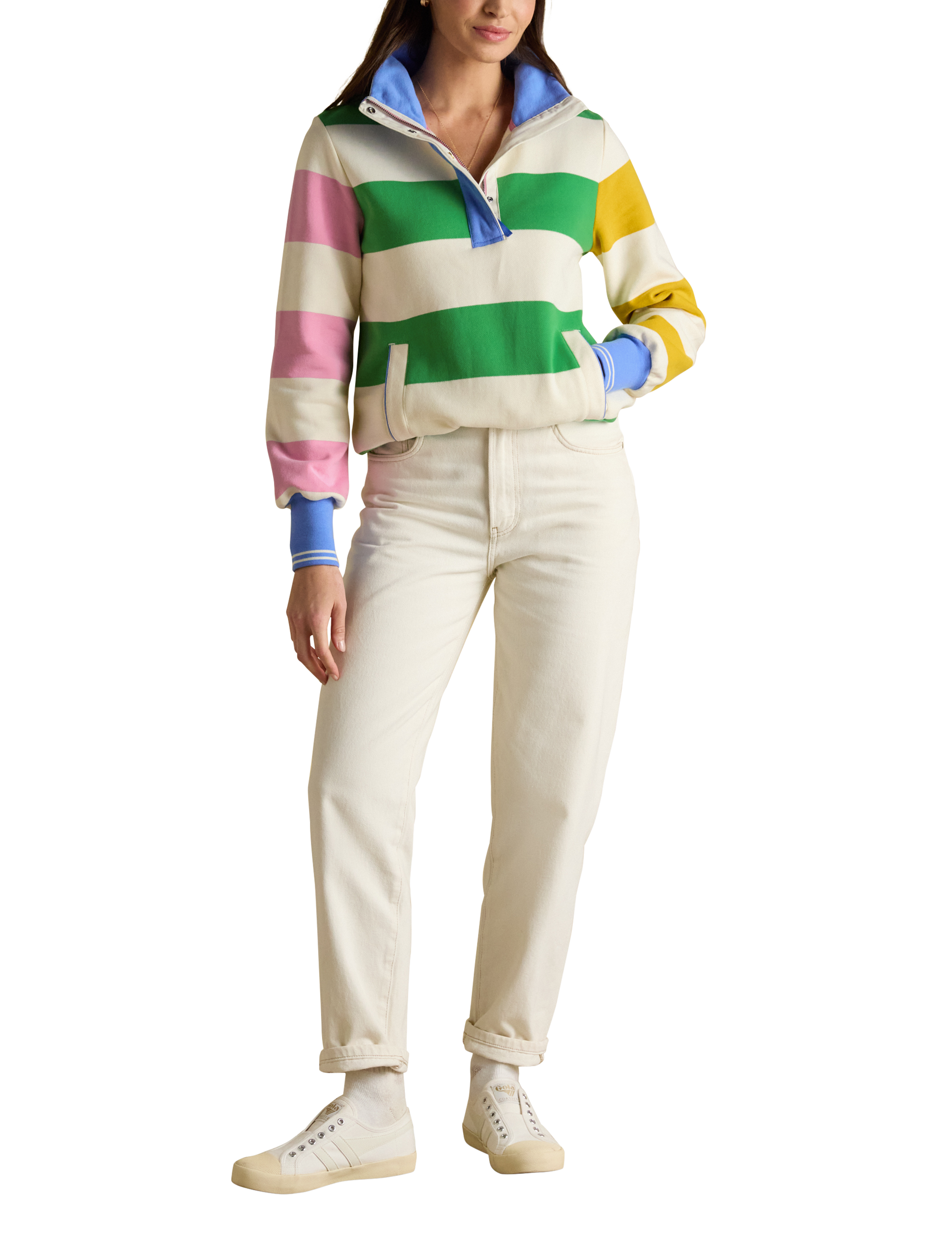 Product image 3 of 7, which shows Joules Burnham Hotchpotch Sweatshirt, Multi, 6