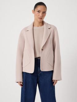 HUSH Mina Pure Wool Blazer, Pale Pink, Pale Pink