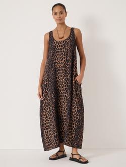 HUSH Liddie Leopard Print Air Flow Dress containing LENZING™ ECOVERO™ Viscose, Brown/Multi, Brown/Multi