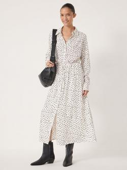 HUSH Rosey Dress, White/Black, White/Black