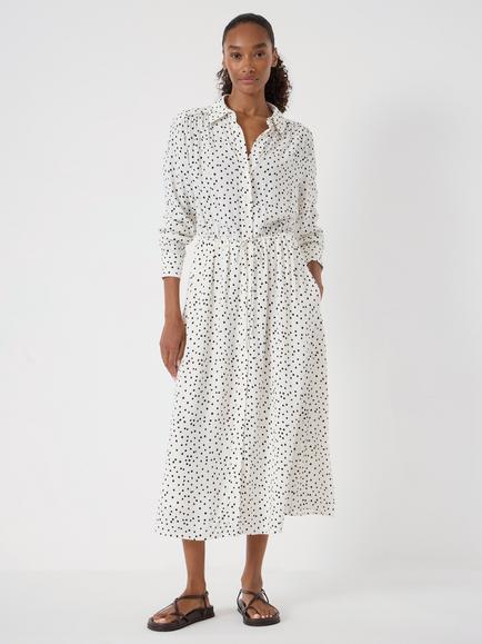 HUSH Rosey Dress, White/Black, White/Black