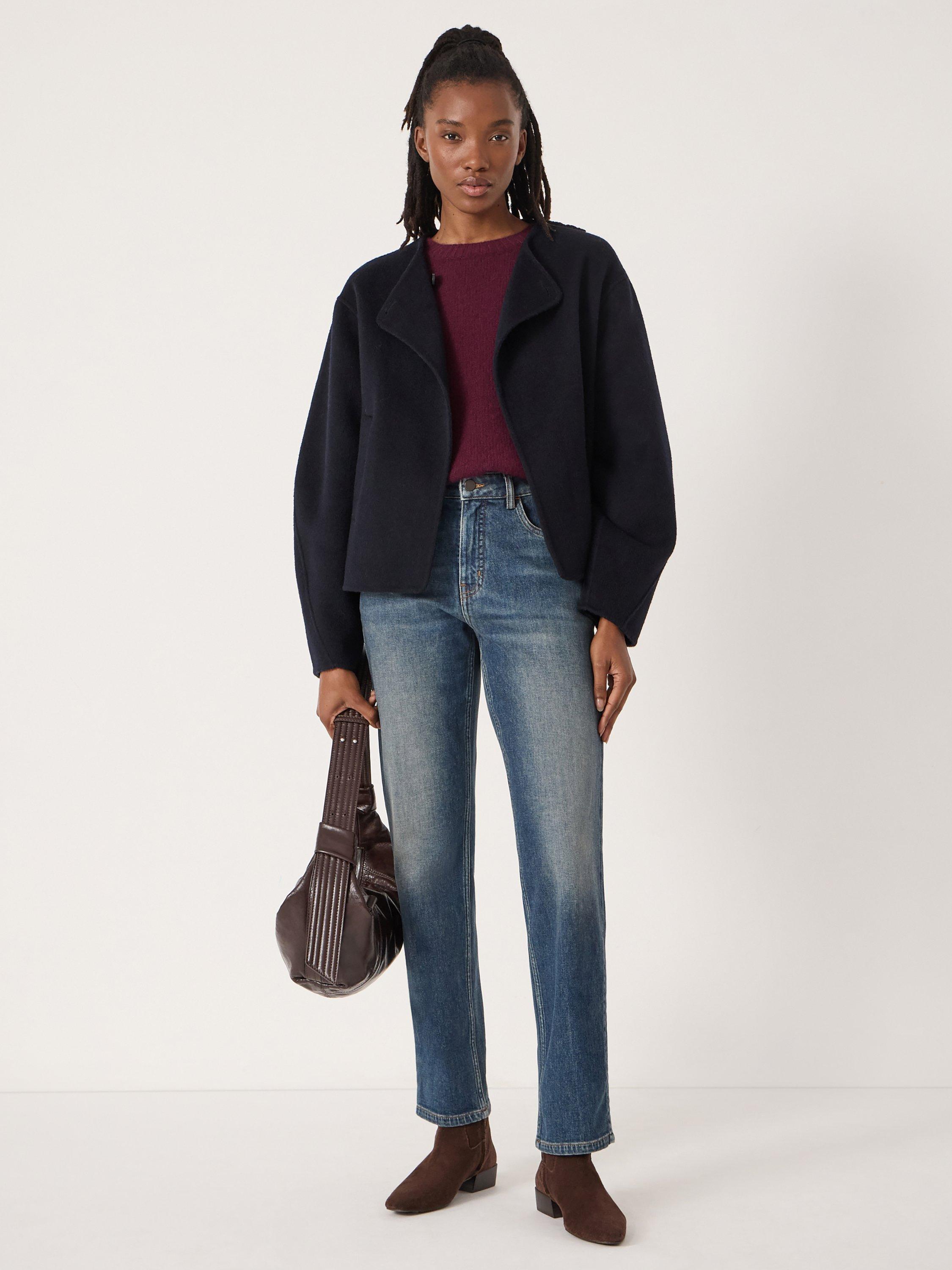 Product image 6 of 6, which shows HUSH Agnes 2.0 Turn Up Jeans, Blue, 10R