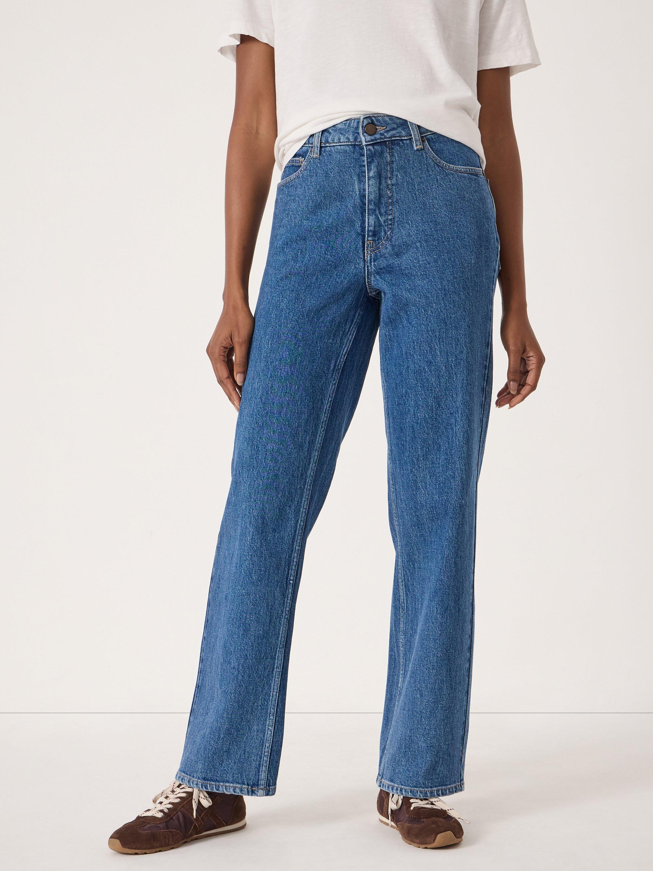 Product image 1 of 6, which shows HUSH Ezri Column Leg Jeans, Mid Blue, 10