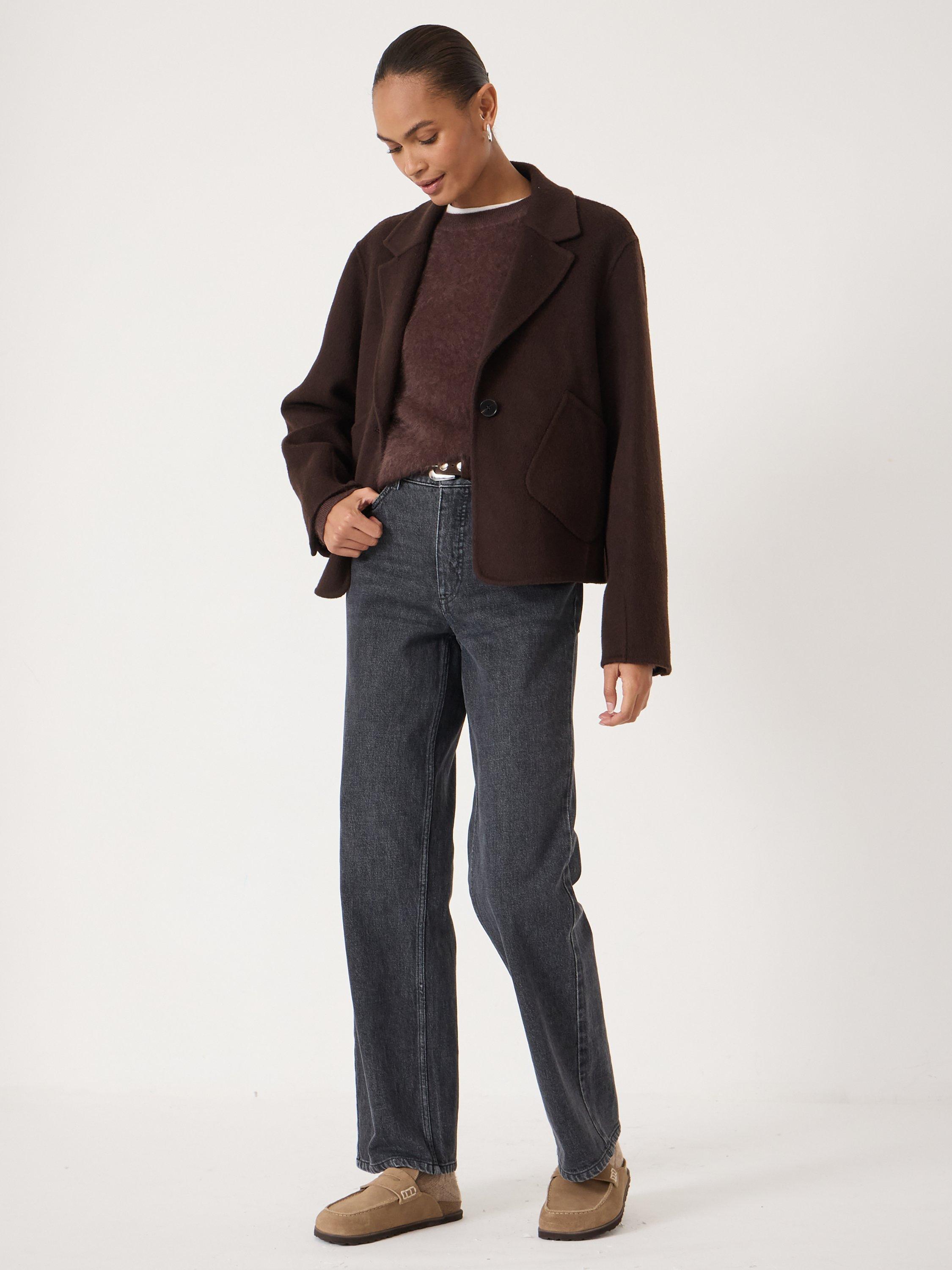 Product image 6 of 6, which shows HUSH Ezri Column Leg Jeans, Washed Black, 10
