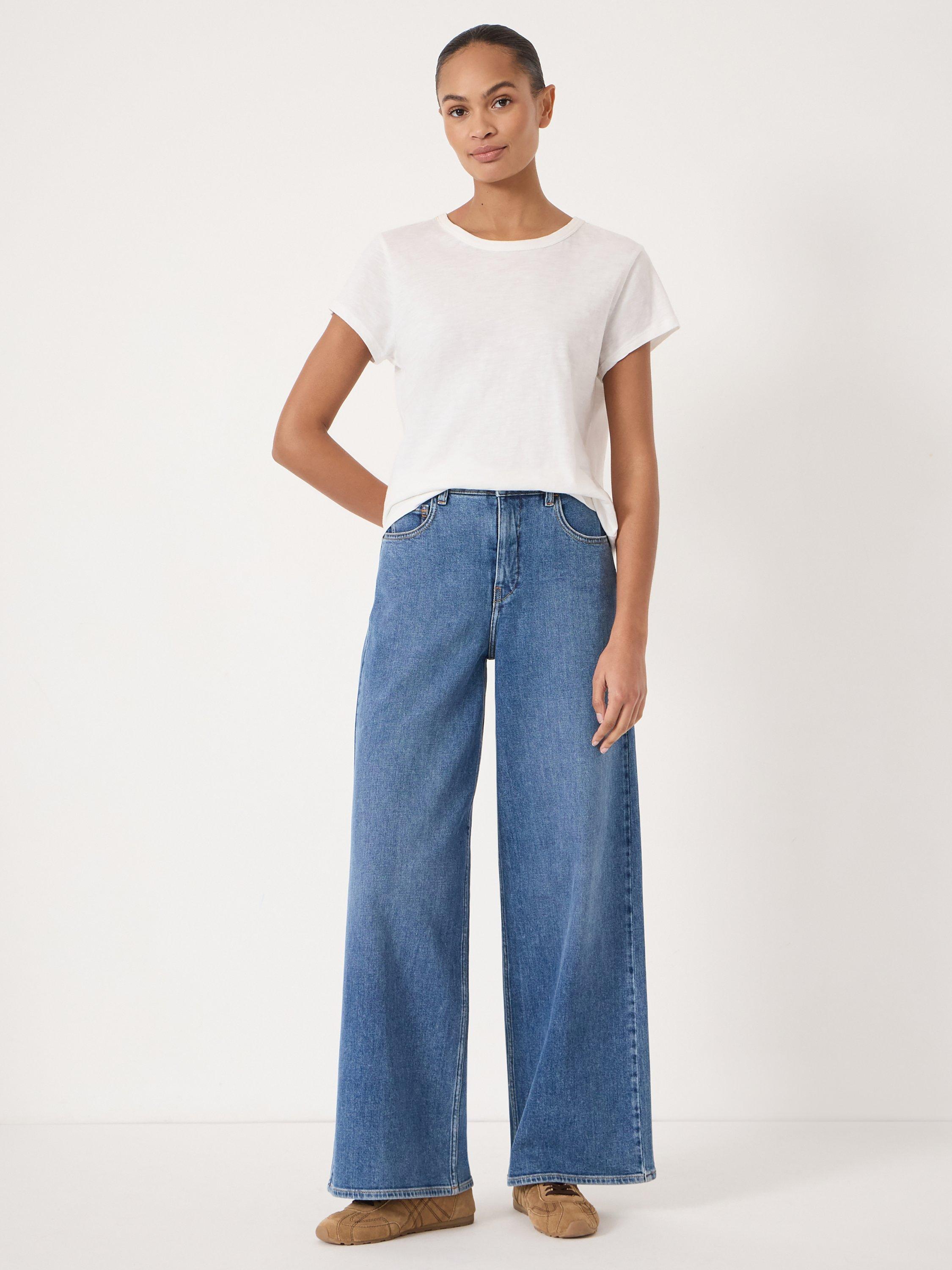 Product image 2 of 6, which shows HUSH Nessa Wide Leg Jeans, Blue, 10R