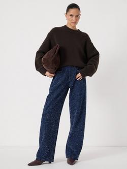 HUSH Saskia Textured Straight Leg Jeans, Rinse Wash - view 2, Rinse Wash