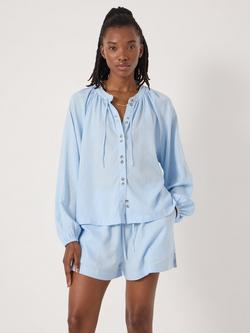 HUSH Elsa Linen Rich Beach Shirt, Pale Blue, Pale Blue