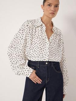 HUSH Sigrid Shirt, White/Black, White/Black