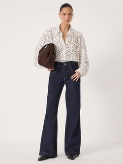 HUSH Sigrid Shirt, White/Black - view 2, White/Black