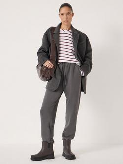 HUSH Matilda Raglan Stripe Top - view 2, Wine Red/White