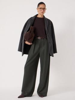 HUSH Reece Drape T-Shirt, Chocolate Brown - view 2, Chocolate Brown