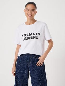 HUSH Social in Theory Graphic T-Shirt, White, White