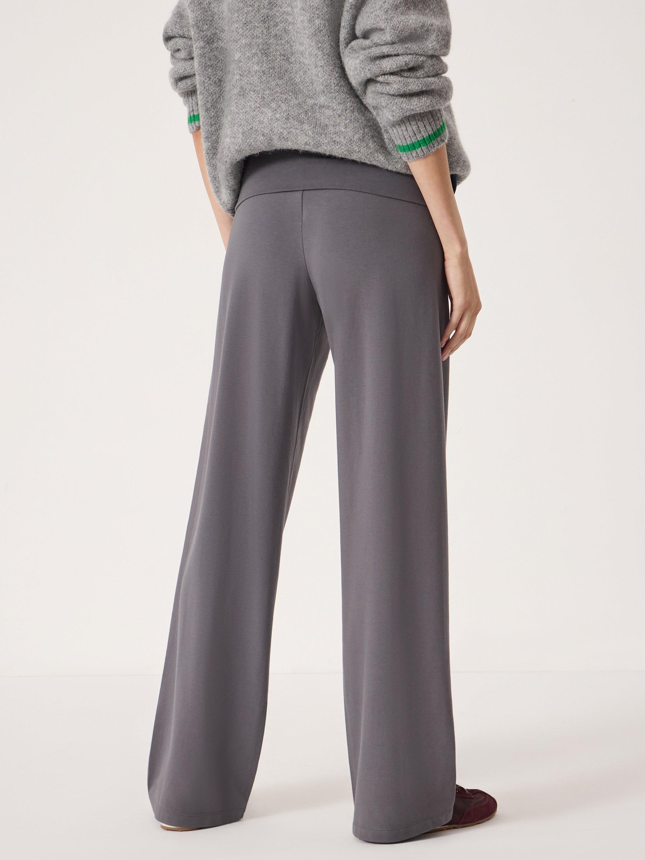 Product image 3 of 5, which shows HUSH Amie Fold Over Waist Joggers, Charcoal, L-XL