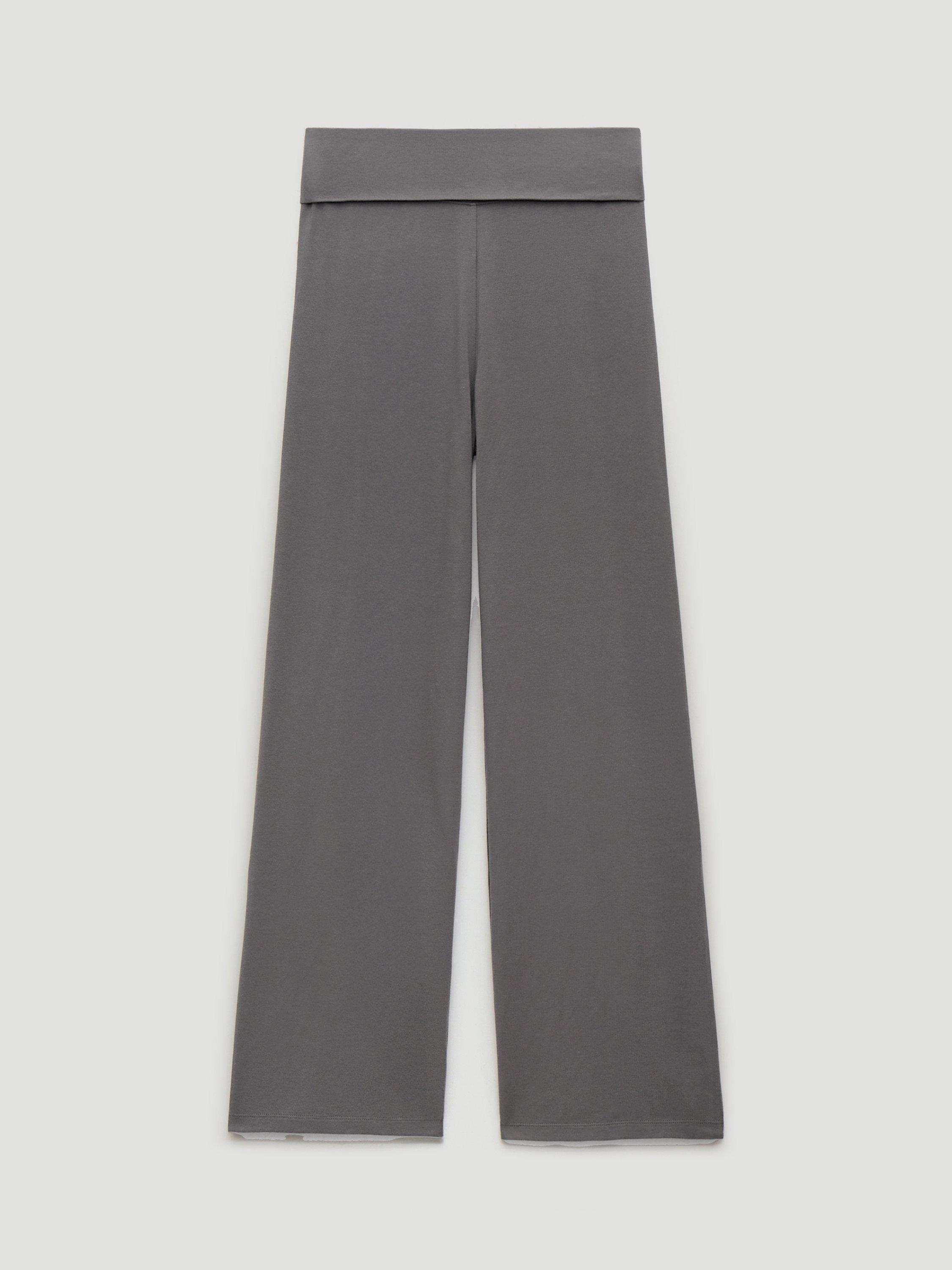 Product image 4 of 5, which shows HUSH Amie Fold Over Waist Joggers, Charcoal, L-XL