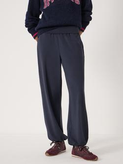 HUSH Amelia Bubble Hem Trousers, Wine Red, Midnight Navy