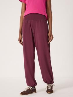 HUSH Amelia Bubble Hem Trousers, Wine Red, Wine Red