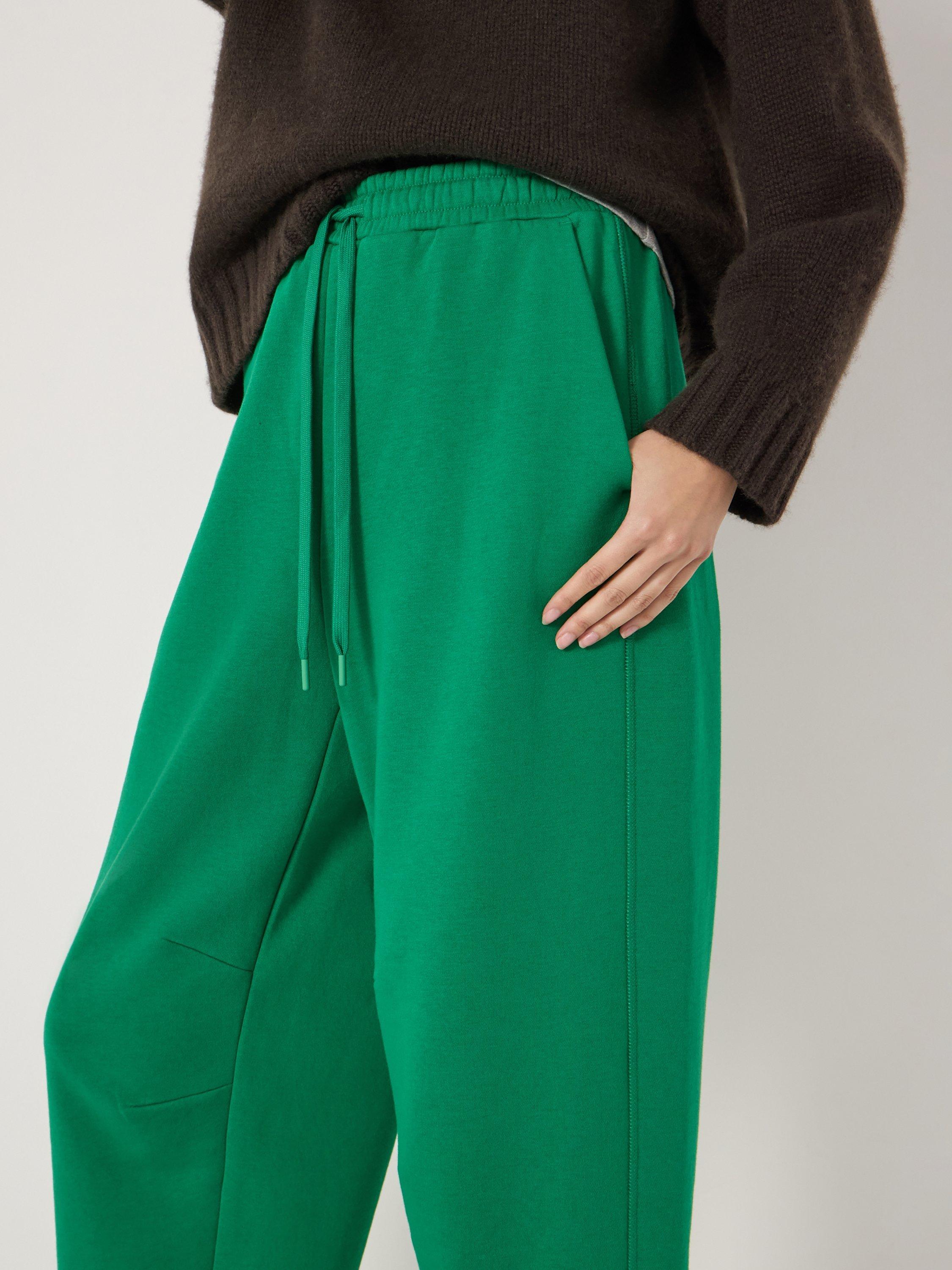 Product image 5 of 5, which shows HUSH Barrel Leg Jersey Joggers, Bright Green, L-XL