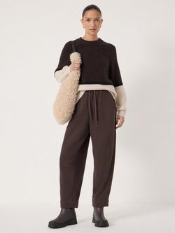 HUSH Barrel Leg Jersey Joggers - view 2, Chocolate Plum