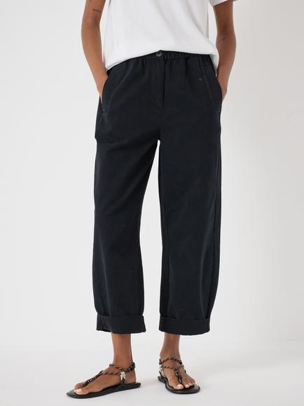 HUSH Jack Pull On Barrel Leg Trousers, Slate Black