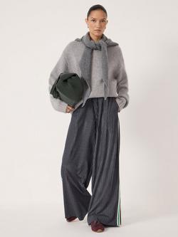 HUSH Taylor Stripe Trousers - view 2, Navy/White