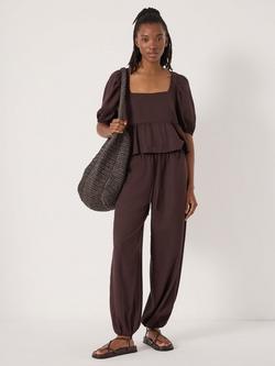 HUSH Tove Beach Trousers - view 2, Dark Brown