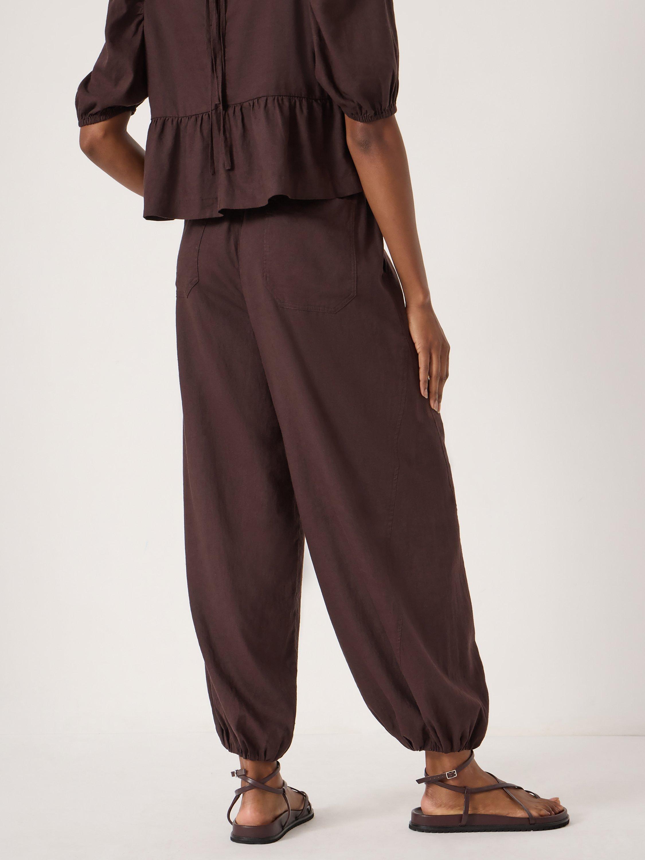 Product image 5 of 7, which shows HUSH Tove Beach Trousers, Dark Brown, L-XL