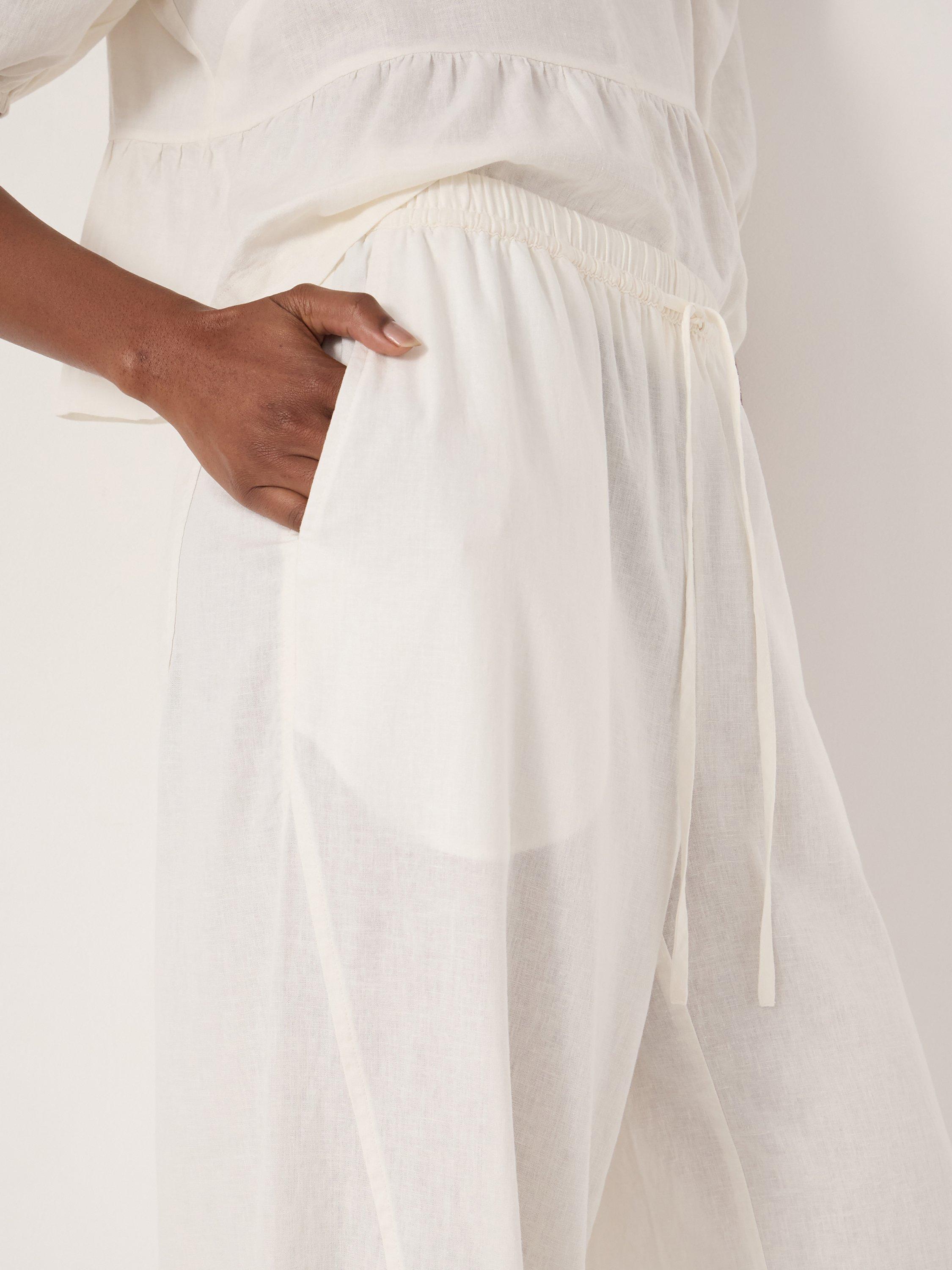 Product image 5 of 5, which shows HUSH Tove Beach Trousers, Pearl White, XS-S