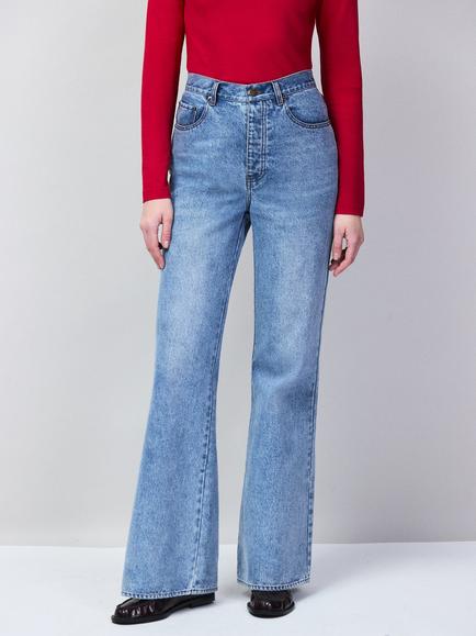 Ro&Zo Petite Bootleg Jeans, Blue, Blue