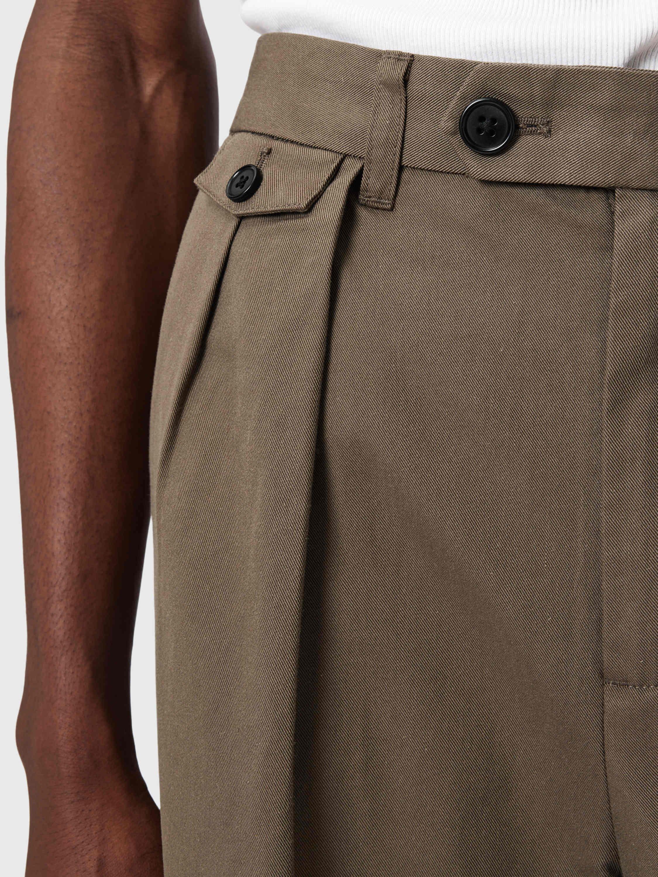 Product image 5 of 7, which shows AllSaints Conway Wide Leg Trousers, Traverse Brown, 28R