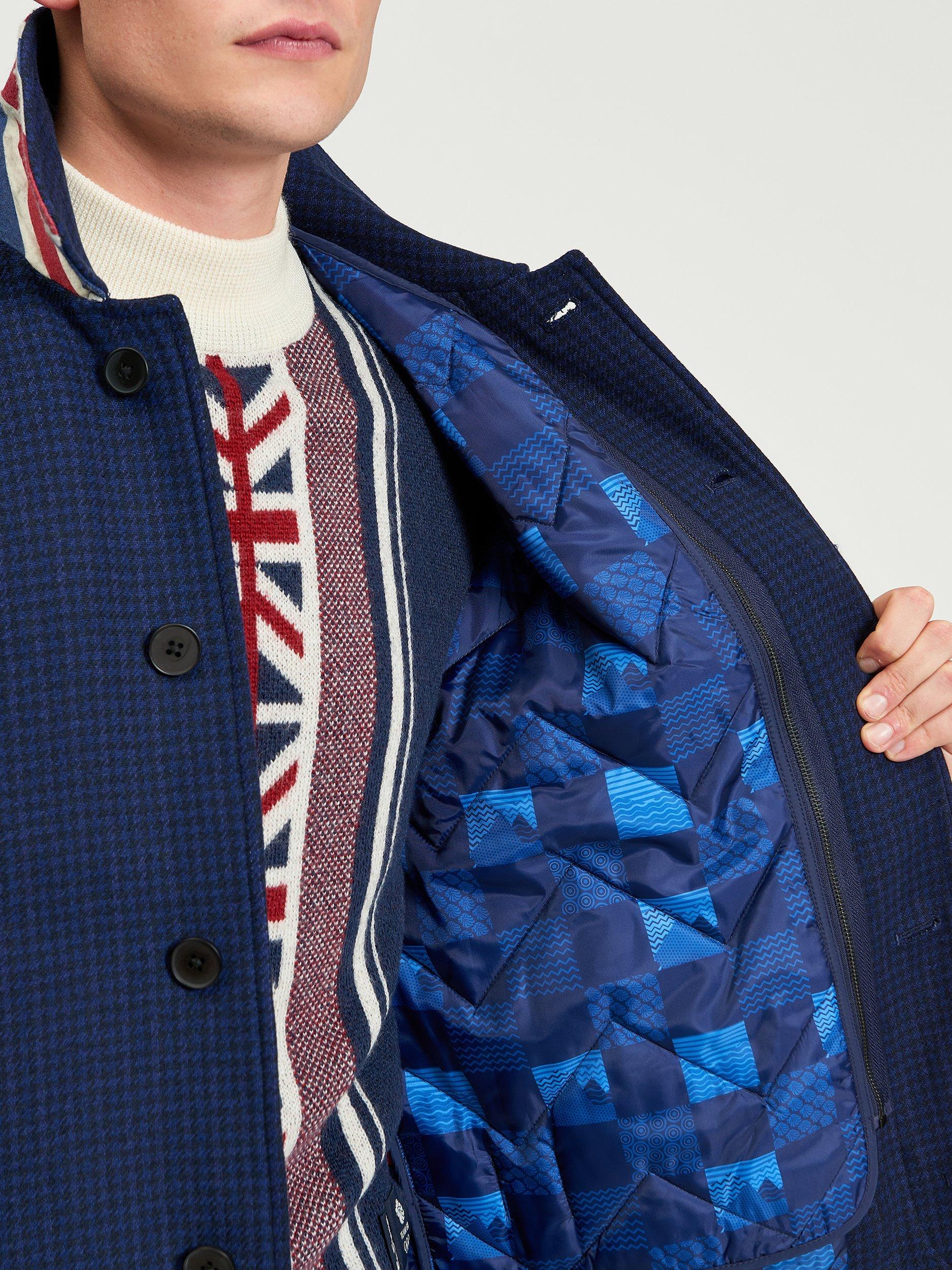Product image 7 of 8, which shows Ben Sherman Team GB Wool Blend Car Coat, Dark Navy, S