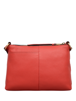 Radley Colwyn Road Leather Crossbody Bag, Black - view 2, Luscious Red