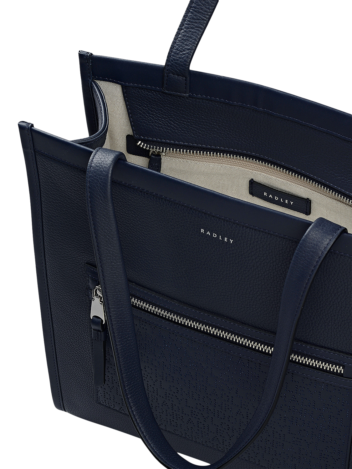 Product image 3 of 6, which shows Radley Alba Place Leather Tote Bag, Ink